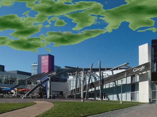 Tamiko Thiel, Clouding Green - Google HQ - Greenpeace Clean Energy Index 39.4%, Zero1 Biennial 2012
