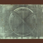 Eduardo Kac, "Bon Apetit" (1982), Xerox on green tissue paper over graph paper mounted on brown cardboard, Size: Height 11.6 in; Width 15.5 in/ Height 29.5 cm; Width 39.5 cm,Collection Nilson Teixeira, São Paulo