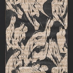 Eduardo Kac, "Vai comer agora ou quer que embrulhe? [For here or to go?]" (1982), Xerox on patterned wrapping paper, Height 15.6 in; Width 11.8 in/ Height 39.5 cm; Width 30 cm, Signed on right edgePrivate collection, New York.