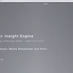 2014, Insight Engine by Bill Seaman