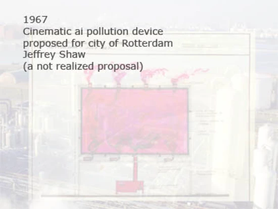 Jeffrey Shaw, Cinematic Air pollution device, never realized