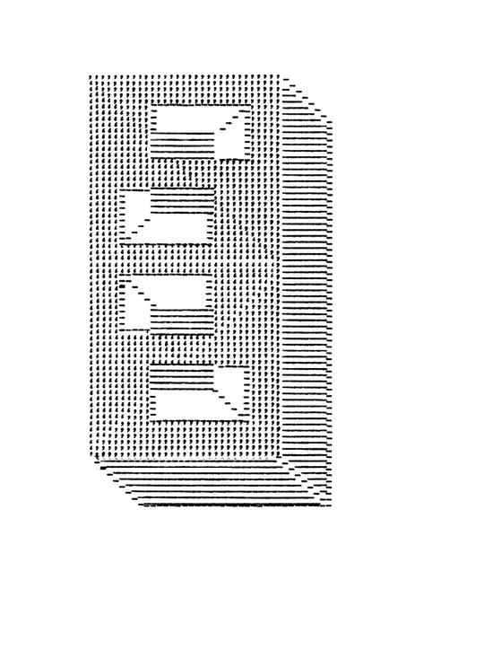 Eduardo Kac, "Untitled VII," typewriting, 1982, 8.27×11.69 inches (21×29.7 cm). Photo by Belisario Franca.