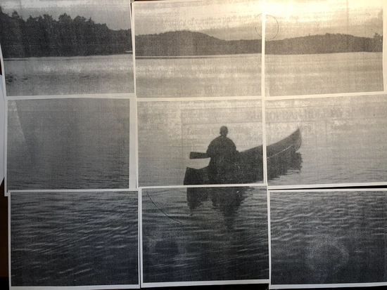 Eduardo Kac, Celui qui ne veut se servir des mots, vintage fax on white paper, set of nine 8.5"x11" (21.6 x 27.9 cm) sheets, 1990.Transmitted to and exhibited in the show"City Portrait", Gallerie Donguy, Paris, 1990