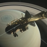 Image source: NASA/JPL-Caltech. NASA launched the mission in 1997 and the Cassini space probe arrived at Saturn in 2004. On September 15, 2017, it deliberately dived into Saturn's atmosphere, burning up and disintegrating. https://www.jpl.nasa.gov/videos