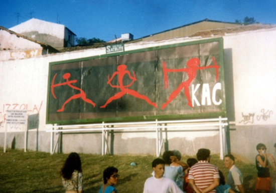 Eduardo Kac, "Public installation" (1984), Rio de Janeiro (exit of Santa Bárbara Tunnel)